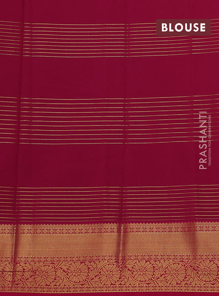 Teal Green & Pink Semi Kanchipram Silk - Checks