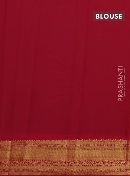 Green & Pink Semi Kanchipram Silk - Checks