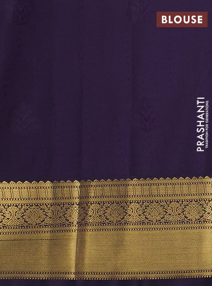 Teal Green & Purple Semi Kanchipram Silk - 1000 Buttas