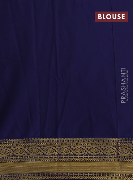 Red & Blue Semi Kanchipram Silk - Checks
