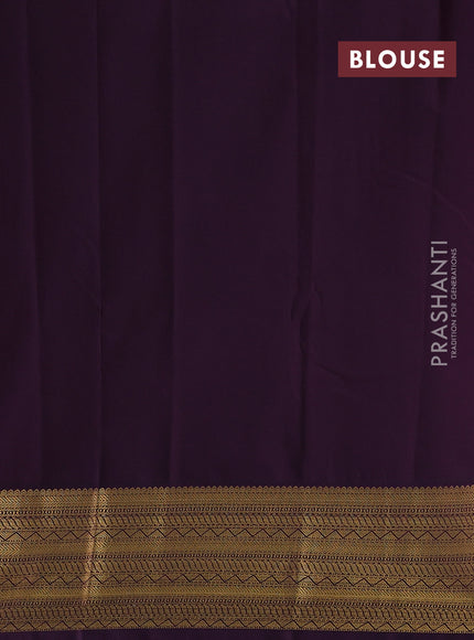 Pink & Purple Semi Kanchipram Silk - Self Emboss
