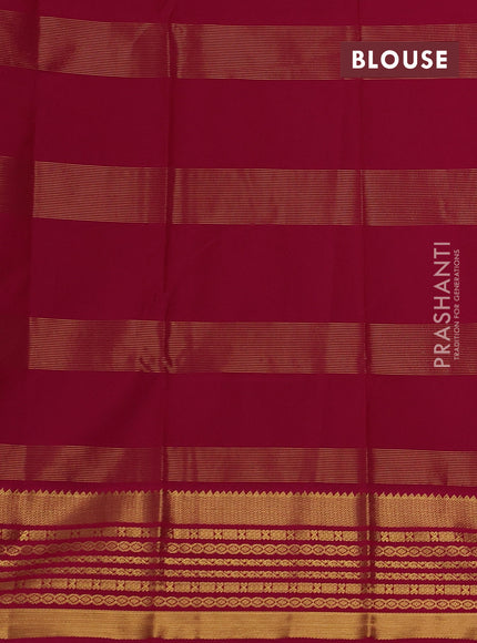 Mustard Yellow & Pink Semi Kanchipram Silk - Checks