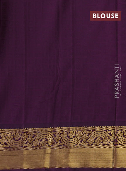 Red & Wine Semi Kanchipram Silk - Self Emboss