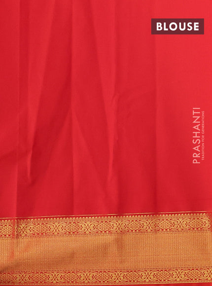 Wine & Red Semi Kanchipram Silk - Checks