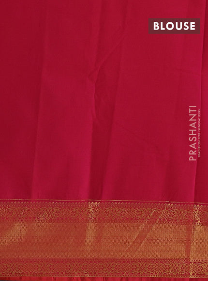 Purple & Red Semi Kanchipram Silk - Checks