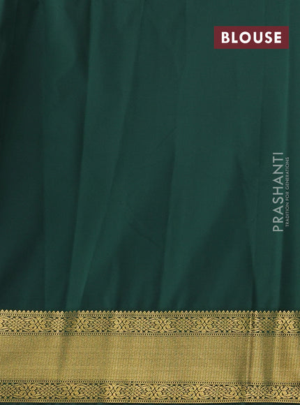 Pink & Green Semi Kanchipram Silk - Checks