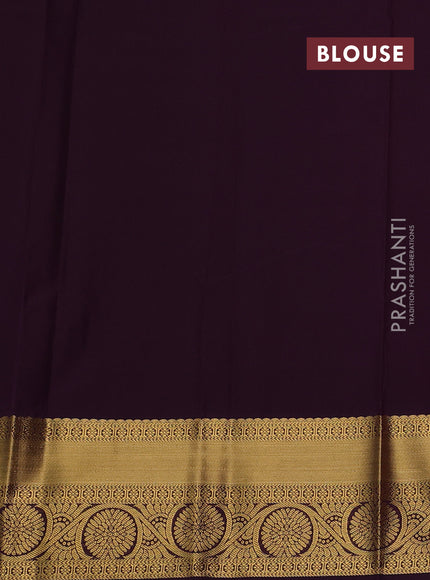 Pink & Wine  Semi Kanchipram Silk - Buttas