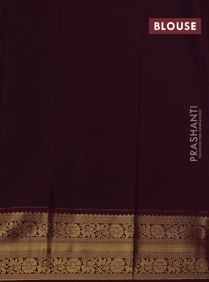 Pink & Wine  Semi Kanchipram Silk - Checks