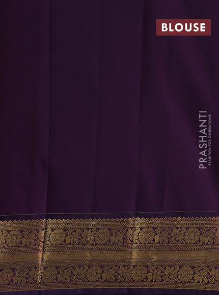 Red & Purple Semi Kanchipram Silk - Checks