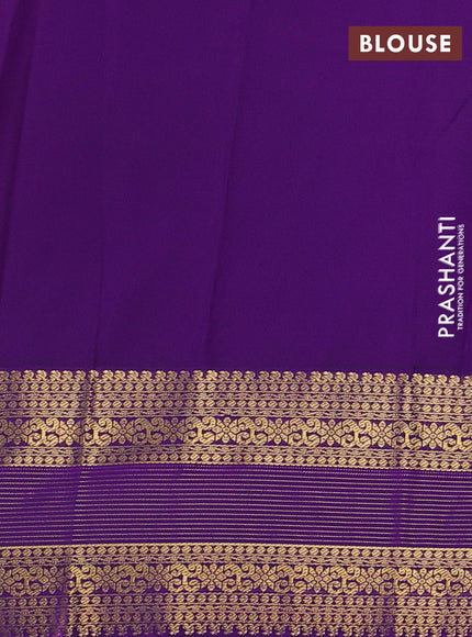 Pink & Purple Semi Kanchipram Silk - Buttas