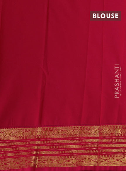 Violet & Pink Semi Kanchipram Silk - Buttas