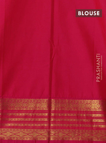 Pista Green & Pink Semi Kanchipram Silk - Buttas