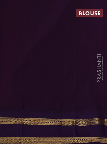 Red & Violet Semi Kanchipram Silk - Buttas