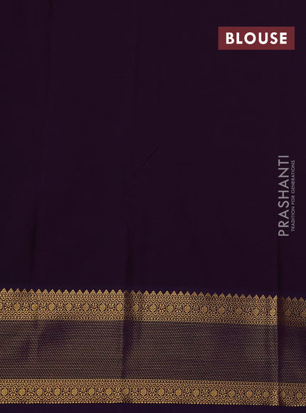 Pink & Violet Semi Kanchipram Silk - Buttas