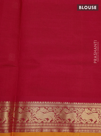 Red & Orange Kanchipuram Silk Cotton - Buttas