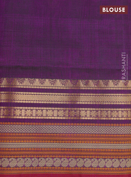 Purple Kanchipuram Silk Cotton - Buttas