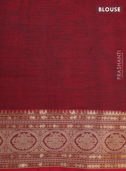 Maroon Kanchipuram Silk Cotton - Buttas