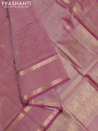 Pink Kanchipuram Silk Cotton - Buttas