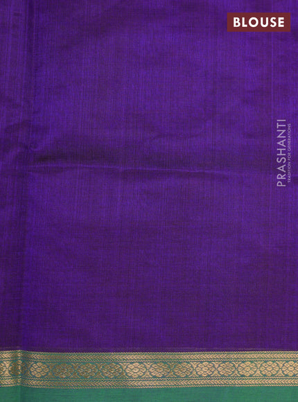 Violet & Green Kanchipuram Silk Cotton - Buttas