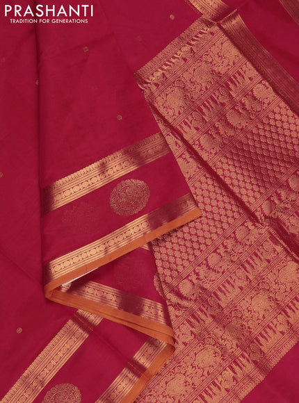 Pink Kanchipuram Silk Cotton - Buttas