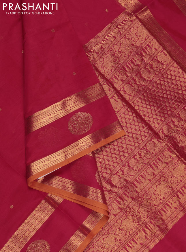 Pink Kanchipuram Silk Cotton - Buttas