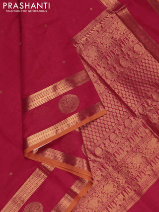 Pink Kanchipuram Silk Cotton - Buttas