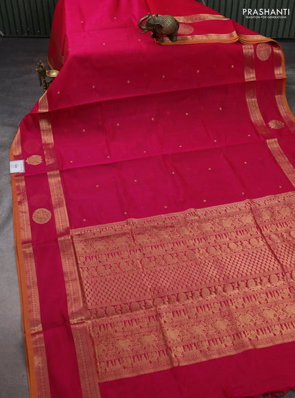 Pink Kanchipuram Silk Cotton - Buttas