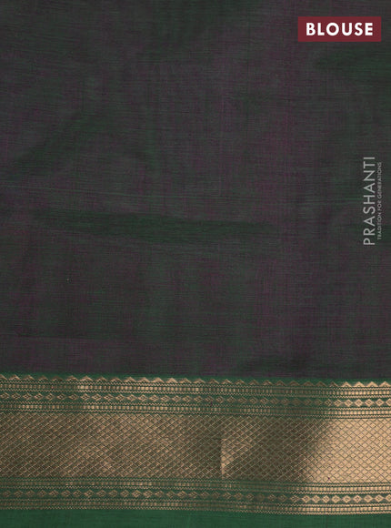Green Kanchipuram Silk Cotton - Buttas
