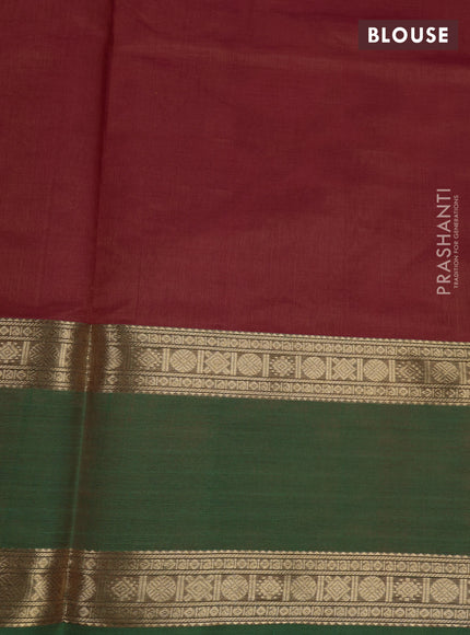 Red & Green Kanchipuram Silk Cotton - Buttas