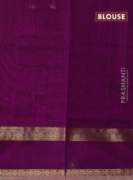 Purple Kanchipuram Silk Cotton - Checks