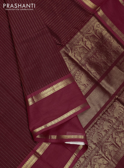 Maroon & Red Kanchipuram Silk Cotton Saree
