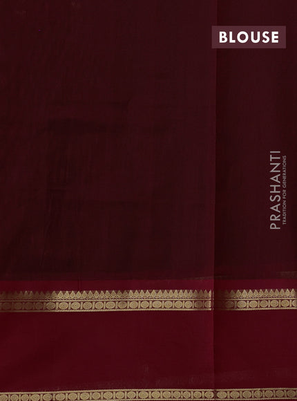 Maroon & Red Kanchipuram Silk Cotton Saree