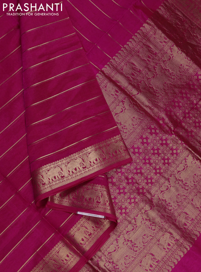 Pink Kanchipuram Silk Cotton - Velthari