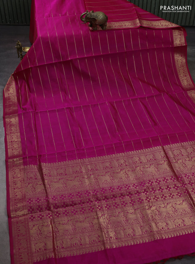 Pink Kanchipuram Silk Cotton - Velthari