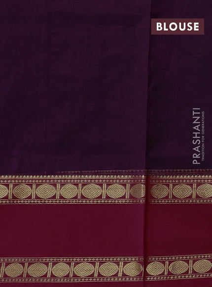 Purple & Pink Kanchipuram Silk Cotton Saree