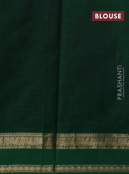 Green Kanchipuram Silk Cotton - Checks