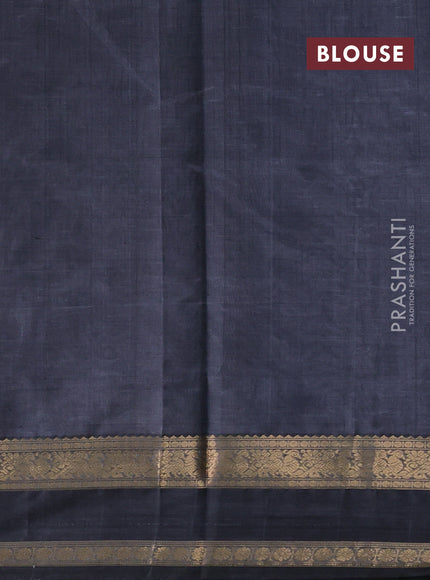 Grey Kanchipuram Silk Cotton - Checks