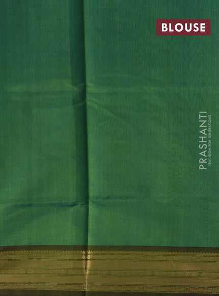 Green & Mehendi Green Kanchipuram Silk Cotton - Buttas