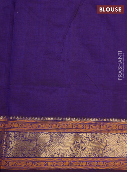 Blue Kanchipuram Silk Cotton - Velthari