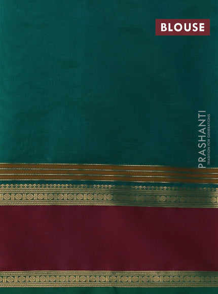 Green & Red Kanchipuram Silk Cotton - Checks