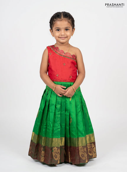 Pink & Green Silk Frock