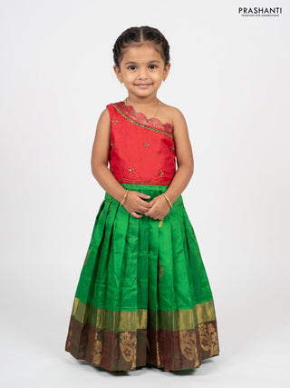 Pink & Green Silk Frock