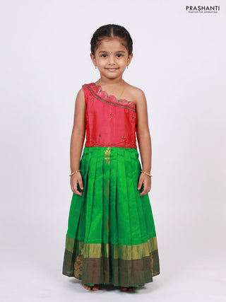 Pink & Green Silk Frock
