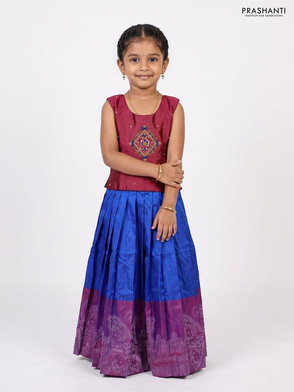 4490 & Magenta Pink Silk Lehenga