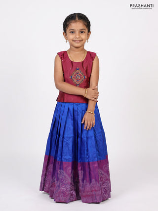 4490 & Magenta Pink Silk Lehenga