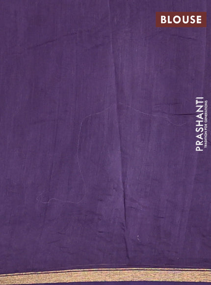 Purple Chanderi Bagru Saree