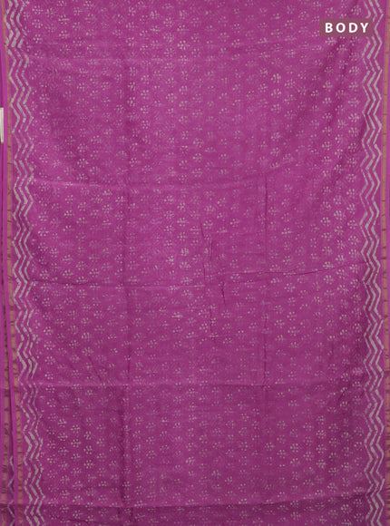 Pink Chanderi Bagru Saree