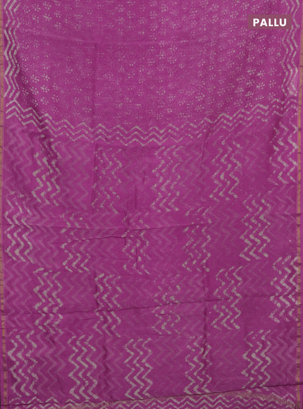 Pink Chanderi Bagru Saree
