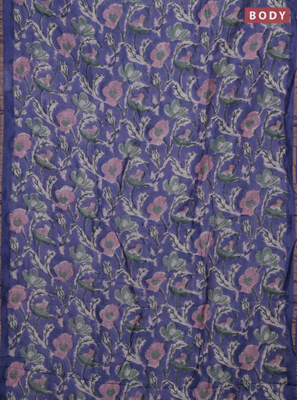 Lavender Chanderi Bagru Saree