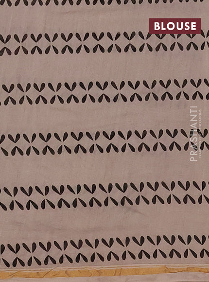 Black & Maroon Chanderi Bagru Saree